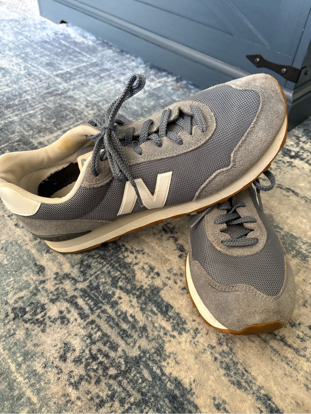 New Balance 515 Gray Suede Mesh Retro Sneakers Classic Lifestyle Shoes